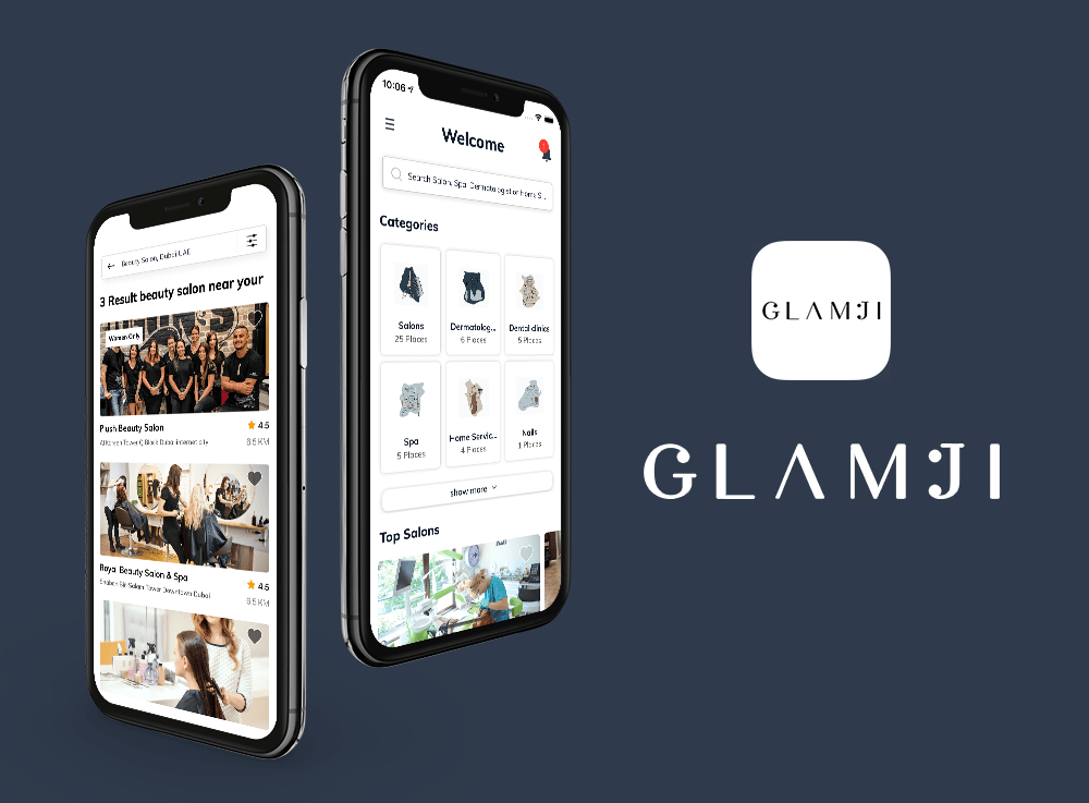 Glamji, best salon booking app in Dubai by DevicBee