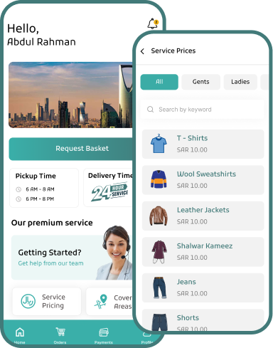 Clean Basket Laundry Delivery App in Saudi Arabia