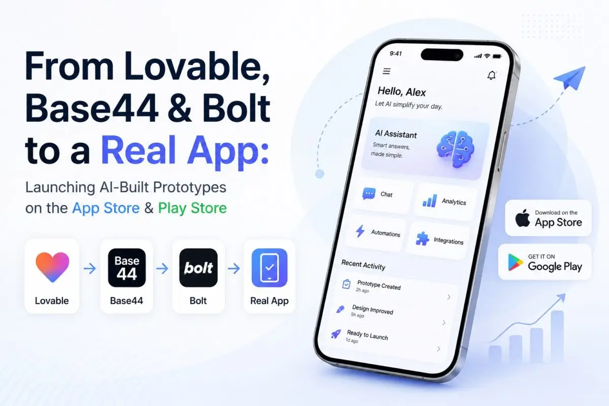 From Lovable, Base44 & Bolt to a Real App: Launching AI-Built Prototypes on the App Store & Play Store